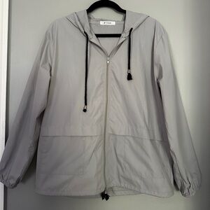 Gray Windbreaker Jacket